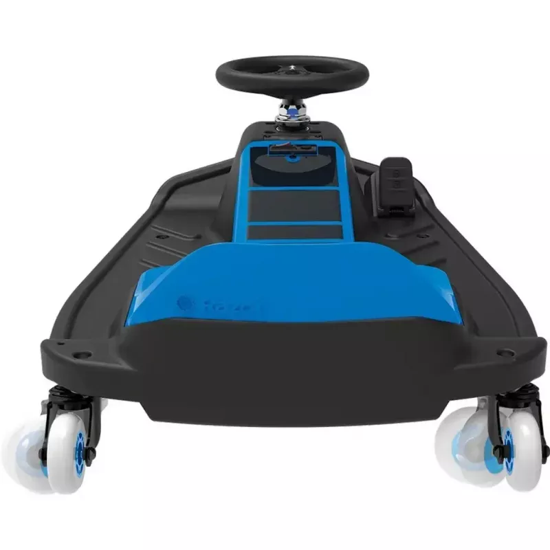 Elektriskais drifta kartings Razor Crazy Cart Shift — zils, 90 W motors, 12 V baterija, līdz 13 km/h, maksimālā lietotāja masa 54 kg