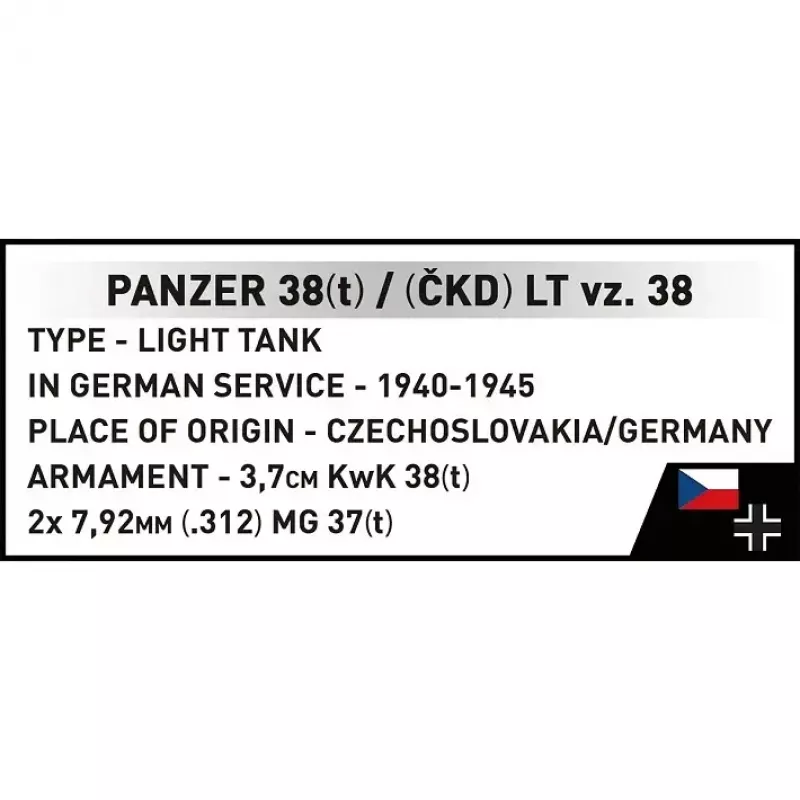 Cobi Blocks Panzer 38 VZ.38 690 elementi – konstruktors