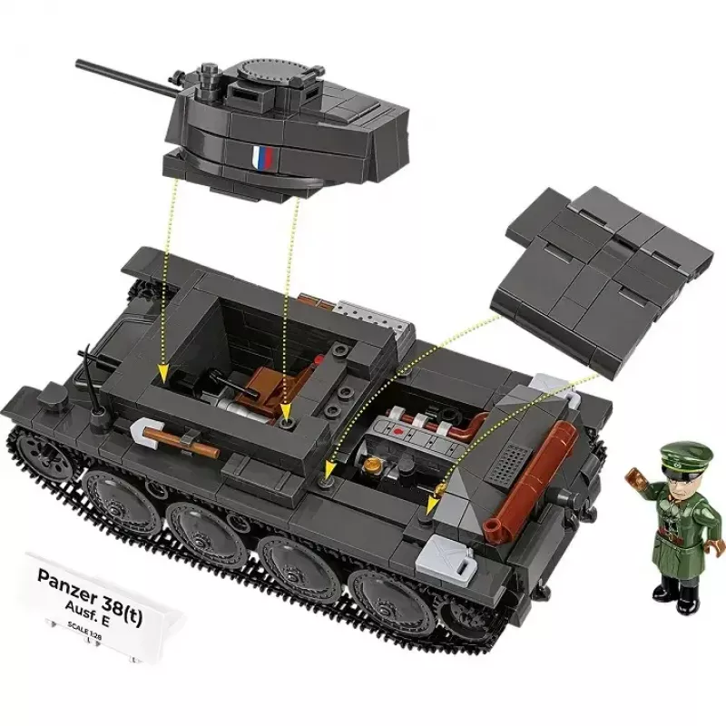 Cobi Blocks Panzer 38 VZ.38 690 elementi – konstruktors