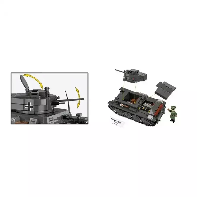 Cobi Blocks Panzer 38 VZ.38 690 elementi – konstruktors