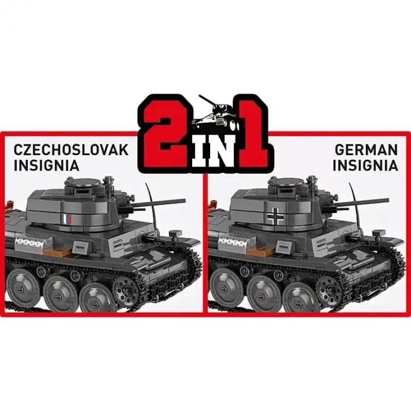 Cobi Blocks Panzer 38 VZ.38 690 elementi – konstruktors
