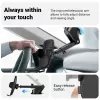 Auto turētājs Crong Carclip paneļa un vējstikla stiprinājumam, pasīvs, viedtālruņiem, melns (ogles šķiedras izskats)