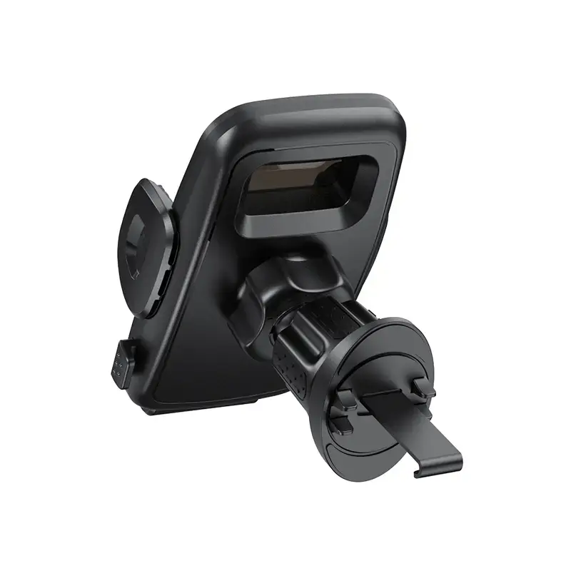 Automašīnas ventilācijas telefona turētājs Crong Carclip Air Vent (mobilajiem tālruņiem), melns/oglekļa