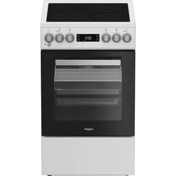Whirlpool W5V5LCW brīvi stāvoša plīts Elektriskā Keramiskā plīts virsma Melna, Balta