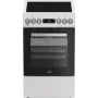 Whirlpool W5V5LCW brīvi stāvoša plīts Elektriskā Keramiskā plīts virsma Melna, Balta