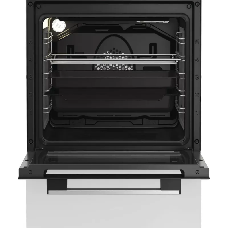 Whirlpool W5V5LCW brīvi stāvoša plīts Elektriskā Keramiskā plīts virsma Melna, Balta