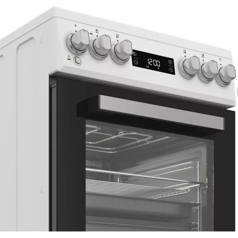 Whirlpool W5V5LCW brīvi stāvoša plīts Elektriskā Keramiskā plīts virsma Melna, Balta