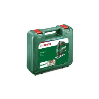 Finierzāģis Bosch PST 700 E, augšējais rokturis, 500 W, 3100 gāj./min, 70 mm griezums kokā, 45° slīpums