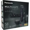 Ceļojumu trimmeris Panasonic X-Shape Travel — zils, iebūvēts litija jonu akumulators, vairāki uzgaļi (bārdai, ķermenim, matiem, folijas skuveklis, zobu birste), 1–30 mm, 196×49×43 mm