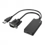 Hama 00200342 video kabeļa adapteris 0,15 m USB Type-A + VGA (D-Sub) HDMI Melns