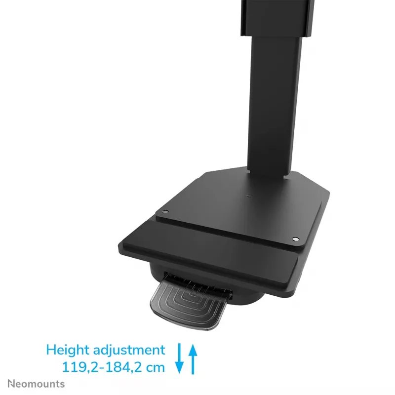 TV ratiņi Neomounts FL55-975BL1 motorizēti 75–115 collu ekrāniem, tērauds, melns, maks. 160 kg, augstums 2154 mm