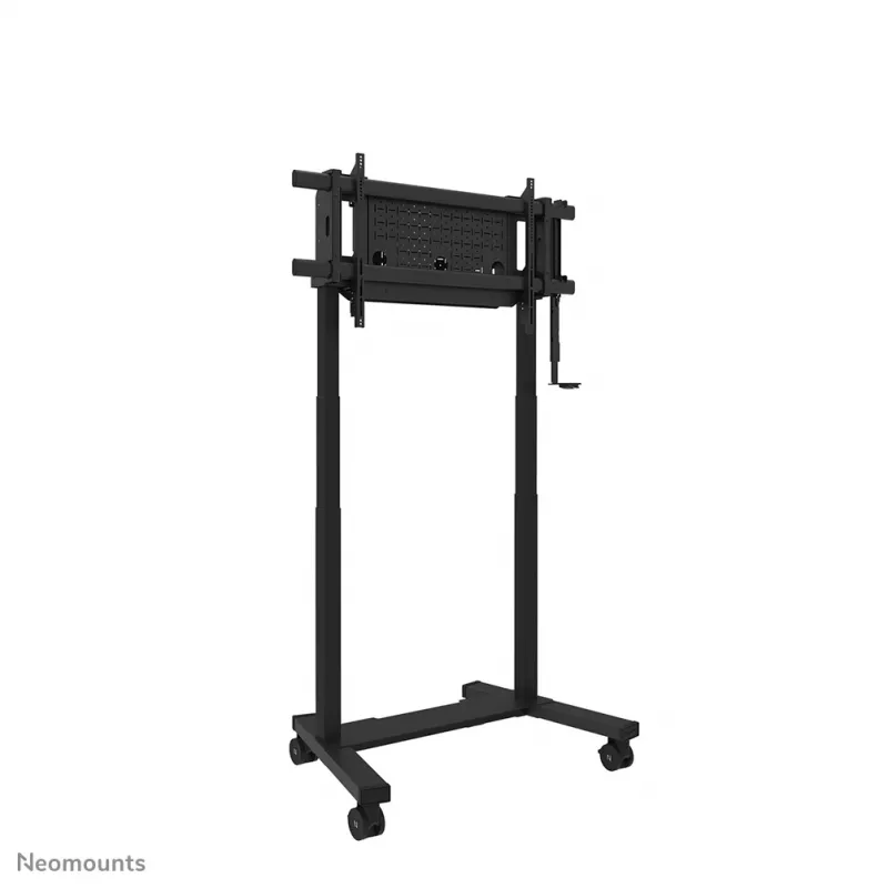 TV ratiņi Neomounts FL55-975BL1 motorizēti 75–115 collu ekrāniem, tērauds, melns, maks. 160 kg, augstums 2154 mm
