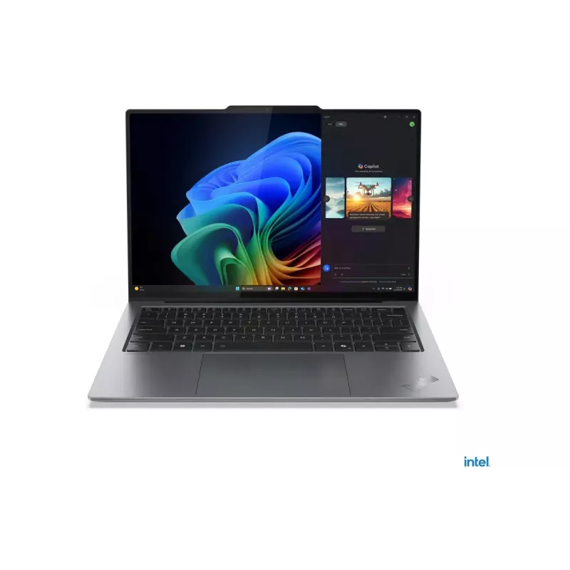 Laptop Lenovo ThinkPad X9-14 Gen 1 — 14 collu WUXGA, 16GB RAM, 512GB SSD, Intel Arc integrēta grafika, Windows 11 Pro, pirkstu nospiedumu lasītājs, angļu tastatūra, pelēks