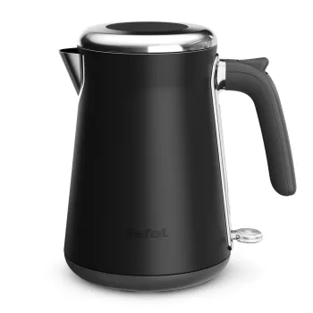 Elektriskā tējkanna Tefal KI6668E0 — 1,7 L, 2400 W, nerūsējošā tērauda korpuss, melna