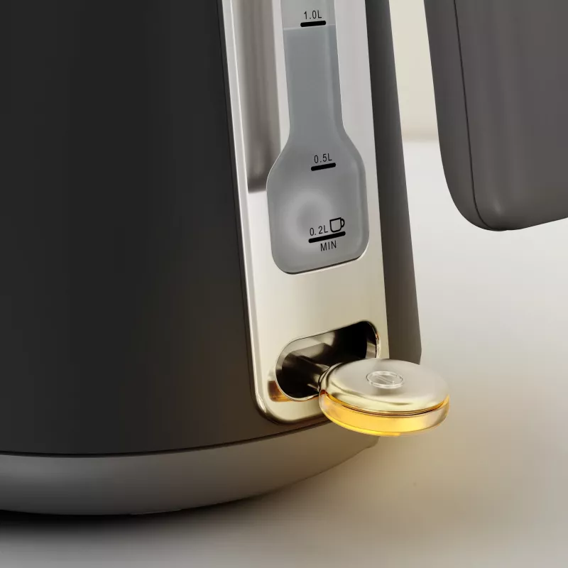 Elektriskā tējkanna Tefal KI6668E0 — 1,7 L, 2400 W, nerūsējošā tērauda korpuss, melna