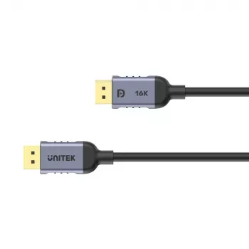 DisplayPort kabelis Unitek C1626GY01-3M 3 m, DisplayPort 2.1 vīr.–vīr., 80 Gbit/s, HDR, HDCP 2.2, zeltīti kontakti