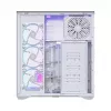PC pilna torņa korpuss MODECOM Volcano SPACE XL ARGB FULL TOWER 5F Balts — ATX, rūdīts stikls, ARGB, USB-C