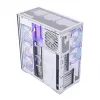 PC pilna torņa korpuss MODECOM Volcano SPACE XL ARGB FULL TOWER 5F Balts — ATX, rūdīts stikls, ARGB, USB-C