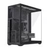 Pilna torņa PC korpuss MODECOM Volcano SPACE XL NF — melns, rūdīts stikls, ARGB, atbalsta micro-ATX, līdz 44 cm GPU, 3×3,5 collu/4×2,5 collu nodalījumi, USB-A 2×, USB-C 1×
