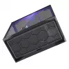 Pilna torņa PC korpuss MODECOM Volcano SPACE XL NF — melns, rūdīts stikls, ARGB, atbalsta micro-ATX, līdz 44 cm GPU, 3×3,5 collu/4×2,5 collu nodalījumi, USB-A 2×, USB-C 1×
