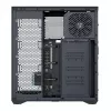 Pilna torņa PC korpuss MODECOM Volcano SPACE XL NF — melns, rūdīts stikls, ARGB, atbalsta micro-ATX, līdz 44 cm GPU, 3×3,5 collu/4×2,5 collu nodalījumi, USB-A 2×, USB-C 1×