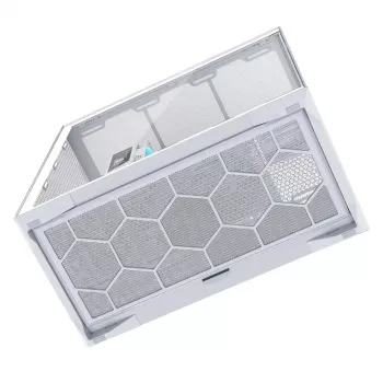 Pilna torņa datora korpuss MODECOM Volcano SPACE XL FULL TOWER NF balts — ARGB, rūdīts stikls, 8 paplašināšanas sloti, līdz 440 mm GPU