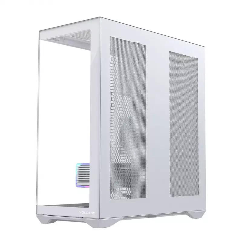 Pilna torņa datora korpuss MODECOM Volcano SPACE XL FULL TOWER NF balts — ARGB, rūdīts stikls, 8 paplašināšanas sloti, līdz 440 mm GPU