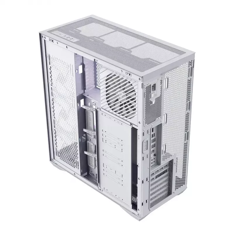 Pilna torņa datora korpuss MODECOM Volcano SPACE XL FULL TOWER NF balts — ARGB, rūdīts stikls, 8 paplašināšanas sloti, līdz 440 mm GPU