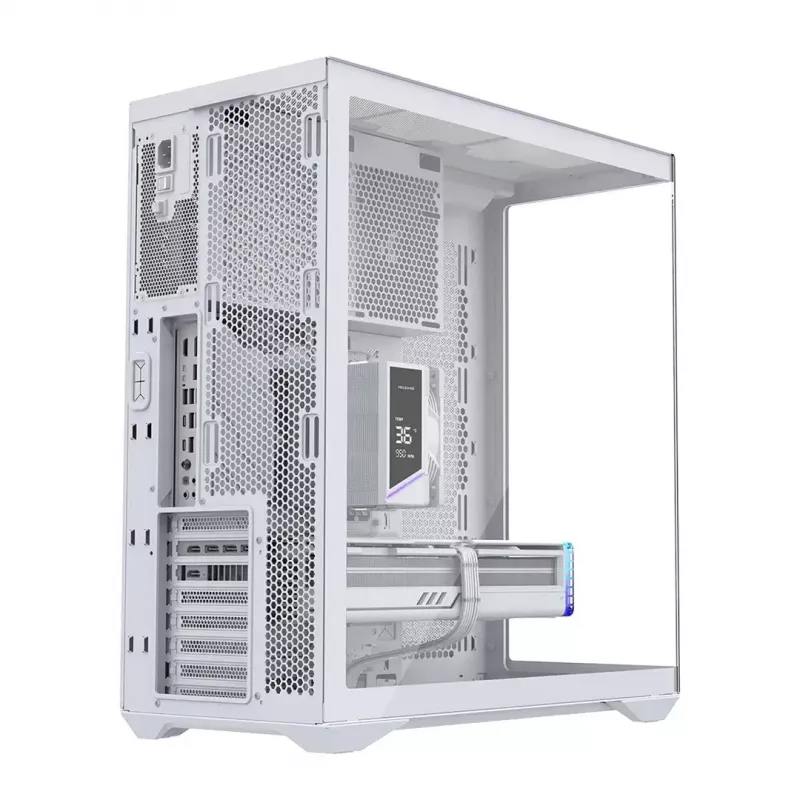 Pilna torņa datora korpuss MODECOM Volcano SPACE XL FULL TOWER NF balts — ARGB, rūdīts stikls, 8 paplašināšanas sloti, līdz 440 mm GPU