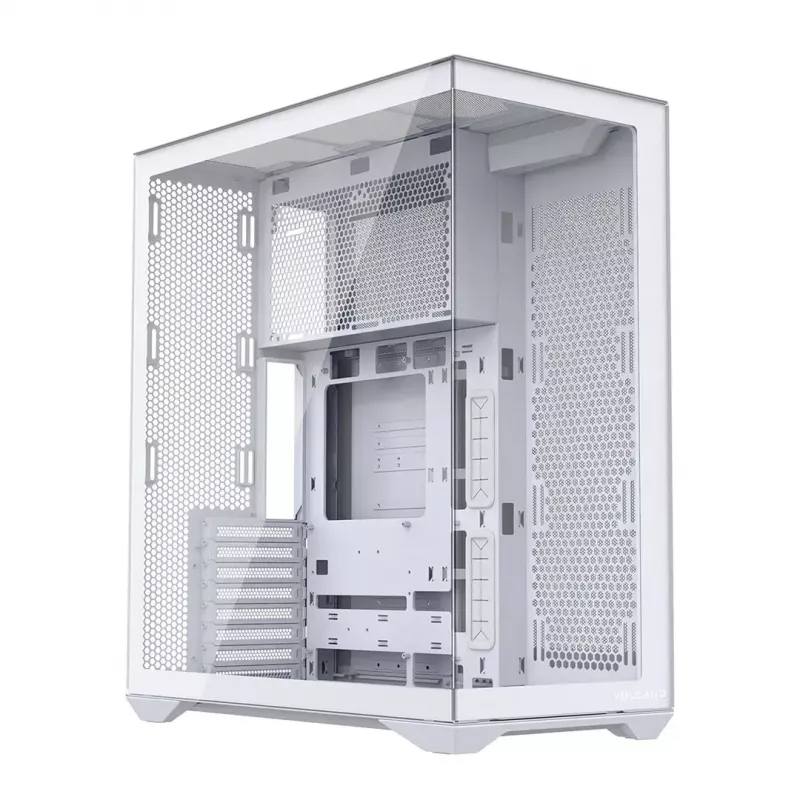Pilna torņa datora korpuss MODECOM Volcano SPACE XL FULL TOWER NF balts — ARGB, rūdīts stikls, 8 paplašināšanas sloti, līdz 440 mm GPU