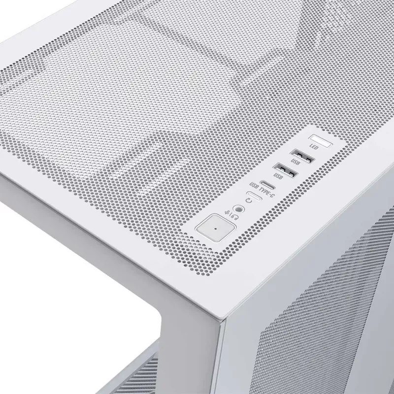 Pilna torņa datora korpuss MODECOM Volcano SPACE XL FULL TOWER NF balts — ARGB, rūdīts stikls, 8 paplašināšanas sloti, līdz 440 mm GPU