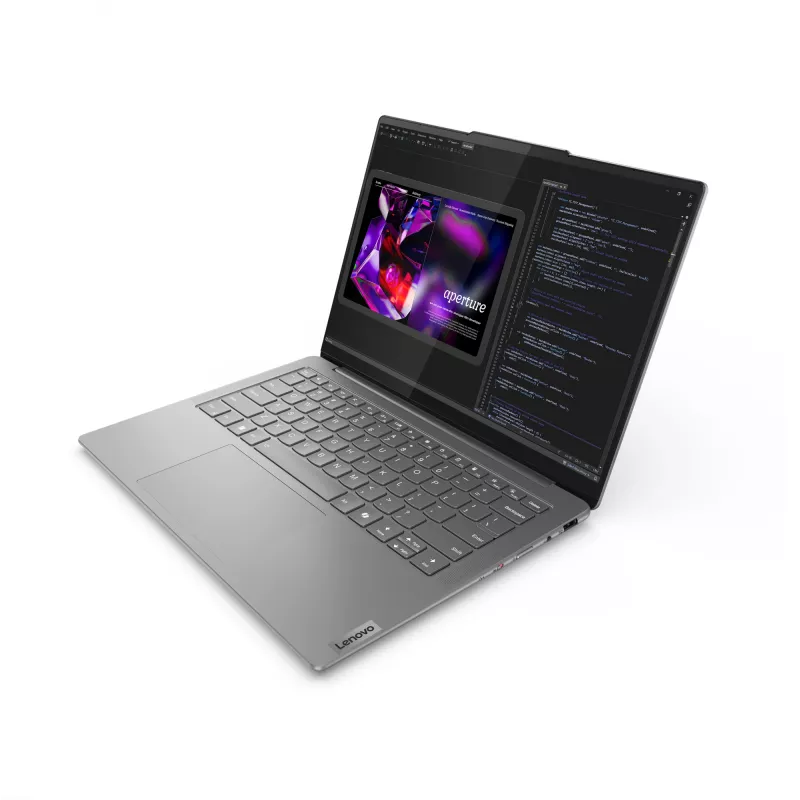 Lenovo Yoga plāns 7 14IMH9 Intel Core Ultra 5 125H klēpjdators 35,6 cm (14 collu) WUXGA 16 GB LPDDR5x-SDRAM 512 GB SSD Wi-Fi 6E (802.11ax) Windows 11 Home vācu pelēks