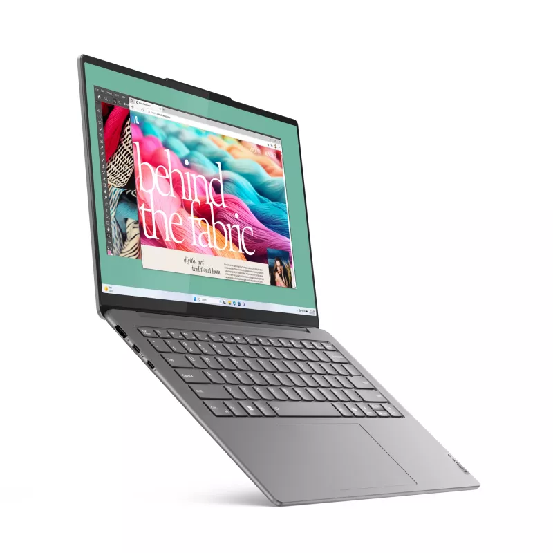 Lenovo Yoga plāns 7 14IMH9 Intel Core Ultra 5 125H klēpjdators 35,6 cm (14 collu) WUXGA 16 GB LPDDR5x-SDRAM 512 GB SSD Wi-Fi 6E (802.11ax) Windows 11 Home vācu pelēks