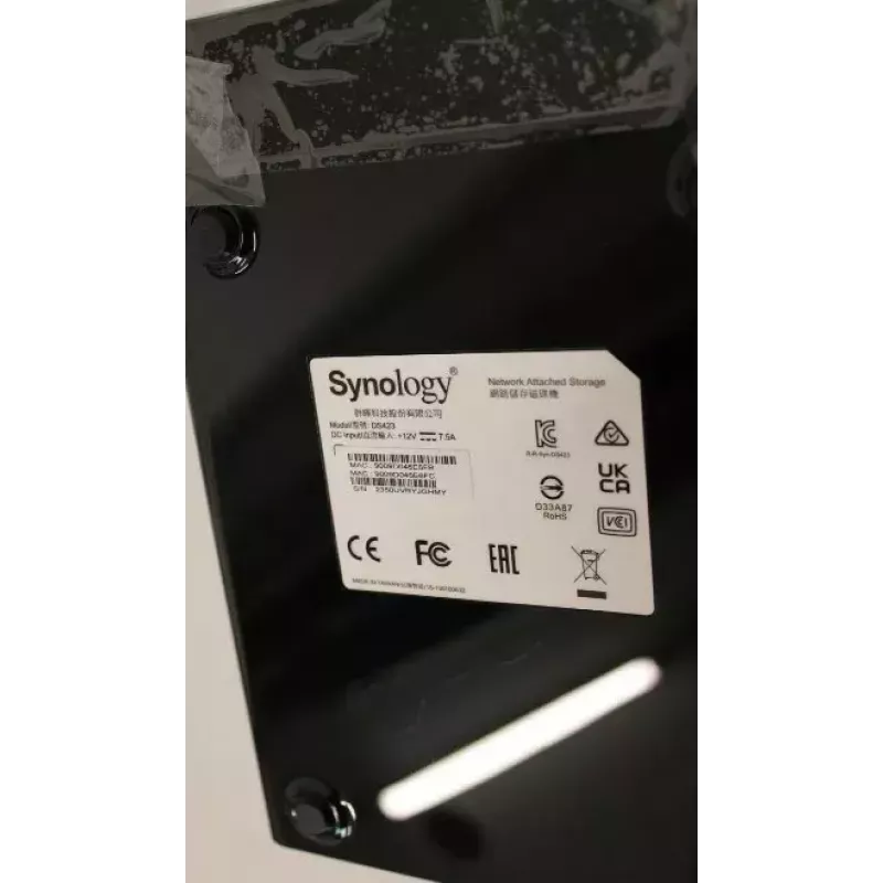 Torņa NAS SYNOLOGY DS423 — Realtek RTD1619B 1.7 GHz, 2 GB DDR4, 4 x 3.5 collu karstās nomaiņas nodalījumi, 2x1GbE, 2xUSB3.2, RAID