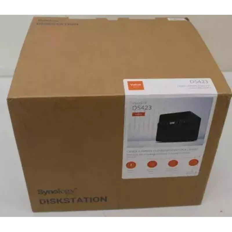 Torņa NAS SYNOLOGY DS423 — Realtek RTD1619B 1.7 GHz, 2 GB DDR4, 4 x 3.5 collu karstās nomaiņas nodalījumi, 2x1GbE, 2xUSB3.2, RAID