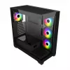 FSP M340-BA korpuss Midi Tower mITX, mATX, ATX melns ARGB, Midi Tower, PC, melns, ATX, micro ATX, Mini-ITX, stikls, SPCC, 17 cm