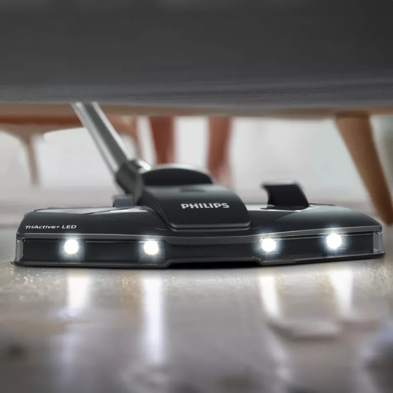 Cilindra putekļsūcējs Philips XD6142/12 — 900 W, 4 L putekļu maiss, HEPA filtrs, melns