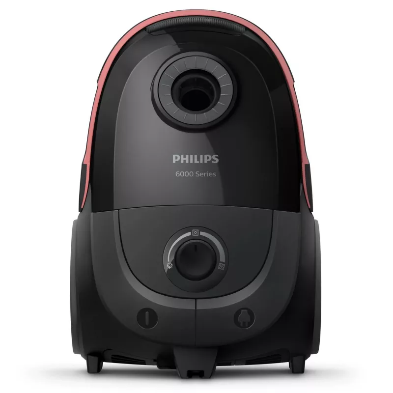 Cilindra putekļsūcējs Philips XD6142/12 — 900 W, 4 L putekļu maiss, HEPA filtrs, melns