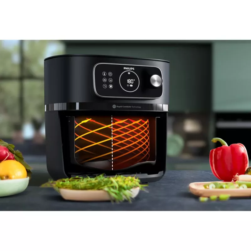 Philips HD9876/90 Airfryer 7000 series, 8.3 L, 2200 W, melns