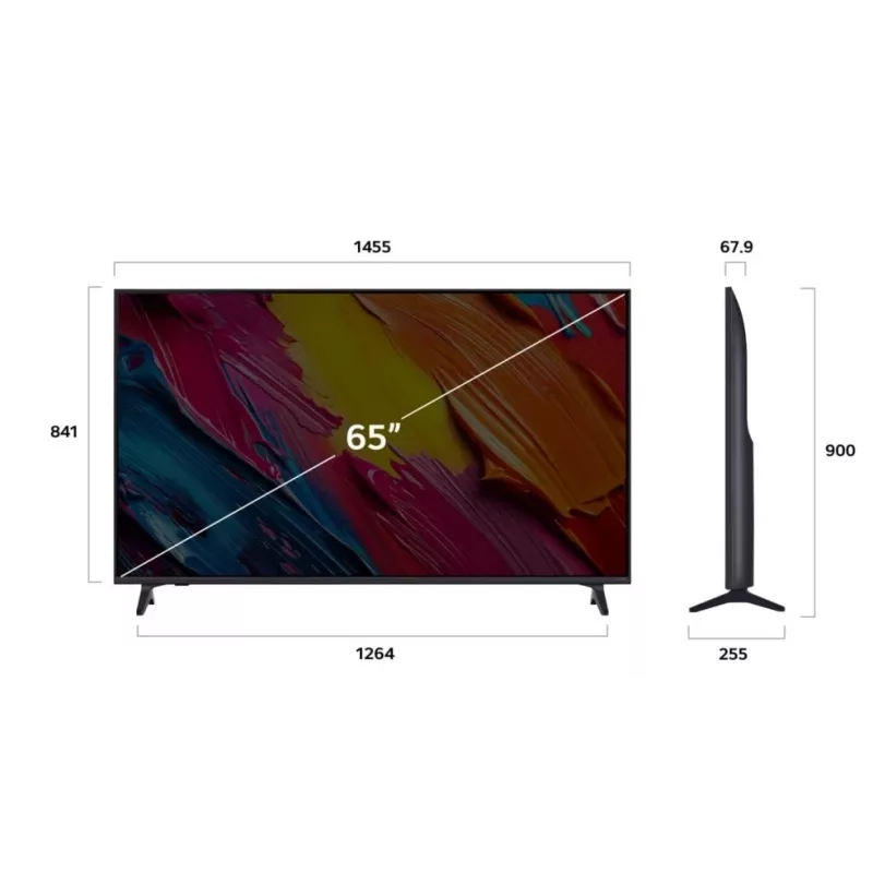 LG QNED AI 65QNED70A6A televizors 165.1 cm (65 collas) 4K Ultra HD viedais televizors Wi-Fi melns
