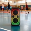 Skaļruņu sistēma BLAUPUNKT PB60X — 120W RMS, Bluetooth A2DP, FM, LED displejs, 7000mAh baterija, 18h, AUX, tālvadības pults, 568×322×321 mm