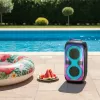 Skaļruņu sistēma BLAUPUNKT PB60X — 120W RMS, Bluetooth A2DP, FM, LED displejs, 7000mAh baterija, 18h, AUX, tālvadības pults, 568×322×321 mm