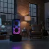 Skaļruņu sistēma BLAUPUNKT PB60X — 120W RMS, Bluetooth A2DP, FM, LED displejs, 7000mAh baterija, 18h, AUX, tālvadības pults, 568×322×321 mm