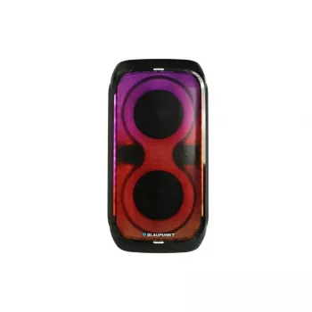 Skaļruņu sistēma BLAUPUNKT PB60X — 120W RMS, Bluetooth A2DP, FM, LED displejs, 7000mAh baterija, 18h, AUX, tālvadības pults, 568×322×321 mm