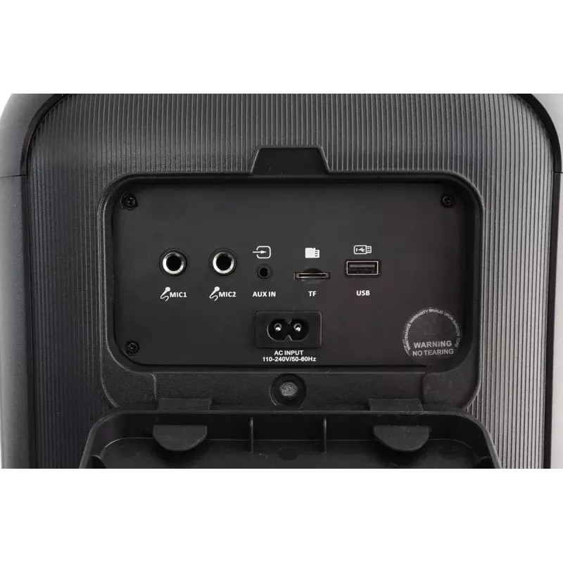 Iekštelpu/āra skaļruņu sistēma BLAUPUNKT PB6LED — 40 W RMS, Bluetooth, FM, MicroSD, LED displejs, 4500 mAh baterija