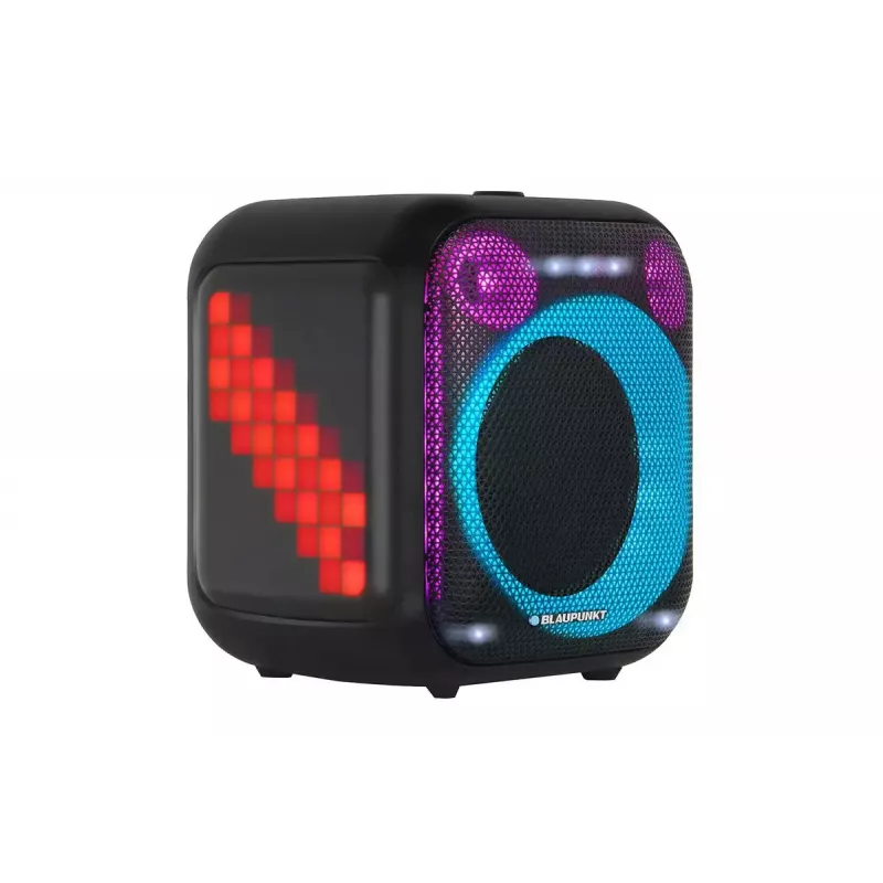Iekštelpu/āra skaļruņu sistēma BLAUPUNKT PB6LED — 40 W RMS, Bluetooth, FM, MicroSD, LED displejs, 4500 mAh baterija