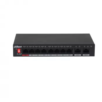 Dahua Technology PoE PFS3010-8ET-96-V2 tīkla komutators Nevadāms Gigabit Ethernet (10/100/1000) Power over Ethernet (PoE) Melns