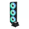Universāls šķidruma dzesētājs ASUS MAX GAMING LC 360 ARGB LCD — 360 mm radiators, 120 mm ventilatori, atbalsta AM4/AM5/LGA1700, melns