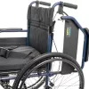 Ratiņkrēsls MDH NAVY1 viegls alumīnija, sēdeklis 43×42 cm, maksimālā slodze 120 kg, salokāms, 14,4 kg