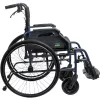 Ratiņkrēsls MDH NAVY1 viegls alumīnija, sēdeklis 43×42 cm, maksimālā slodze 120 kg, salokāms, 14,4 kg